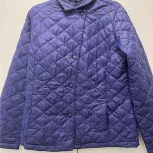 LL Bean Quilted Navy Blue Quilted  Jacket